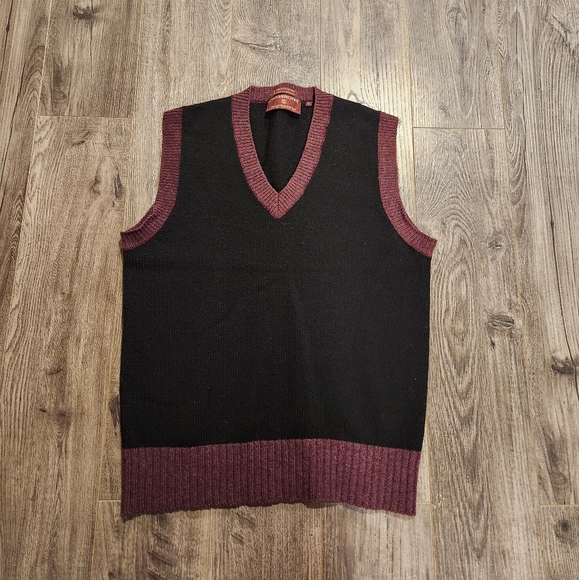 Vintage Chaps Ralph Lauren 100% Shetland Wool Vest - Picture 1 of 3